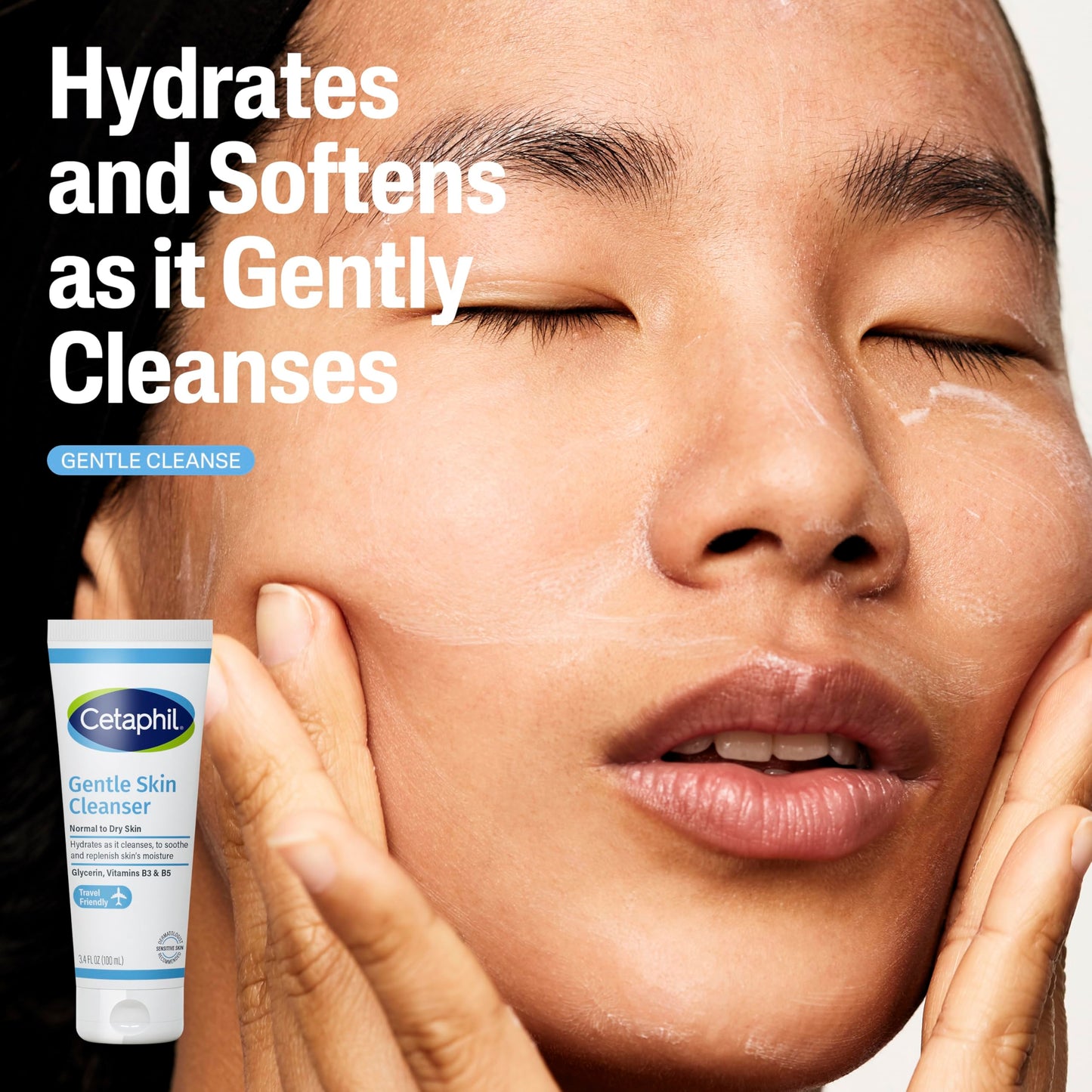 CETAPHIL Skincare Gift Set & Travel Companion for Sensitive Skin | Gentle Skin Cleanser, Daily Facial Cleanser, 2 x Moisturizing Lotion | TSA Approved | Dermatologist Recommended Brand