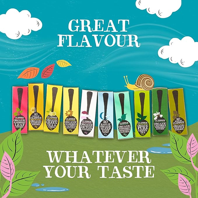 Clipper Tea Strawberry & Elderflower Herbal Tea – Caffeine Free, USDA Organic, Great Hot or Iced – Refreshingly Fruity, Natural, Fair & Delicious – 200 Tea Bags