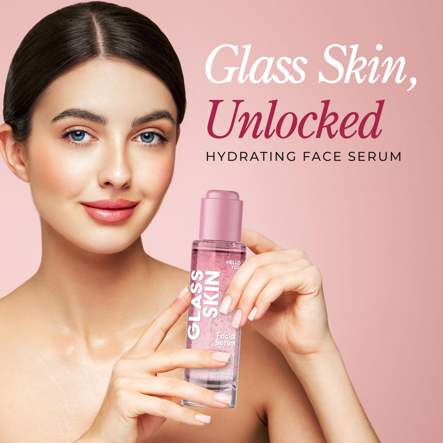 Hello You Collagen Face Serum with Ceramide - Dermatologist Tested, Anti-Aging, Korean Skin Care - Hydrates, Improves Skin Barrier, Promotes Glass Skin, Reduces Fine Lines & Wrinkles - 1.69 Fl Oz