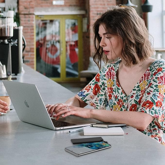 Auskang Portable Charger for iPhone 14/13/12/11/X/8/7 Series- 5000mAh Lightning Connector Slim Power Bank Built in Cable-Thin Battery Pack Travel for Outdoor Travel (Not for iPhone 15 16 Device)