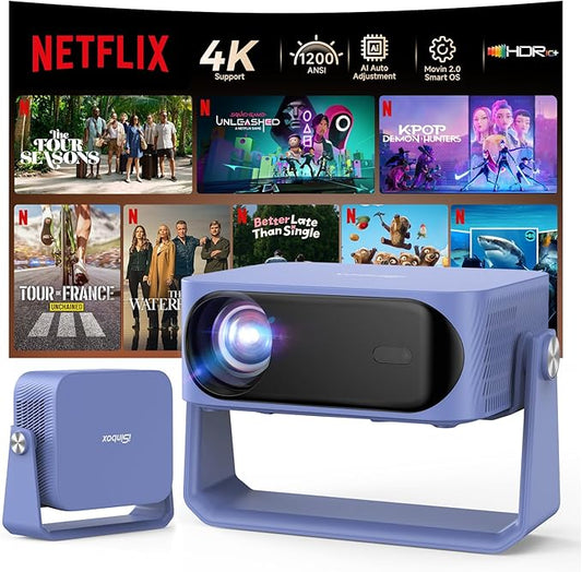 4K Outdoor Projector with Wifi and Bluetooth