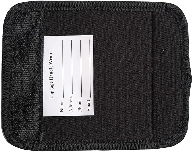 5 Pack Neoprene Luggage Handle Wraps for Suitcase Travel Luggage Tags/Identifiers/Marker/Grips (2.0 Version) (Blue)