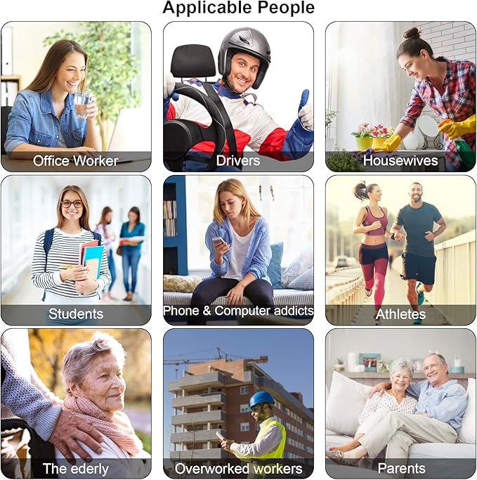 Belifu 4 Independent Channel TENS EMS Unit, 24 Modes,30 Level Intensity Muscle Stimulator Machine, Rechargeable Electric Pulse Massager with 10 Pads&5 Set Leads Wires, for Pain Relief Therapy(Black)