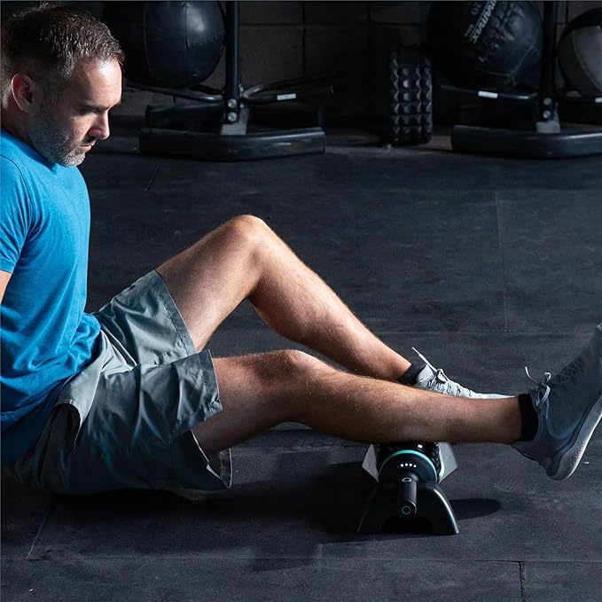 Chirp RPM Rolling Percussive Massager – Deep Tissue Muscle Massager and Back Roller with Hands-Free Base, Rechargeable Leg Massager Roller, 5-Speed Massage Roller Stick for Legs, Foot & Calf Massager