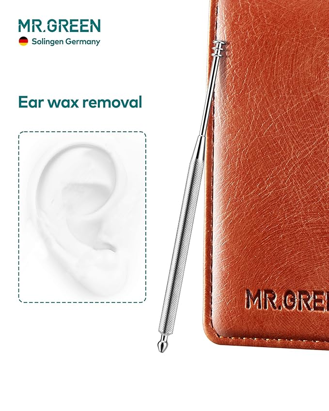 4Pcs Set, Stainless Steel Manicure Pedicure Set, Medical Grade Grooming Kit with Travel Case Gift Box for Man & Woman