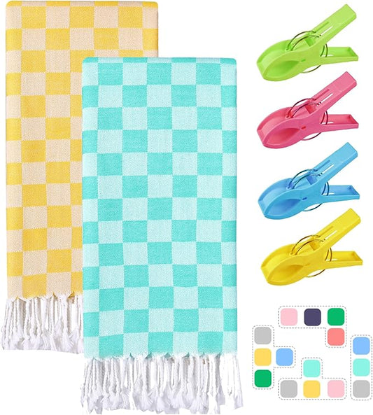 2 Packs Turkish Beach Towels Bath Pool Towel Swim Supplies Women Wife Her 1 2 3 5 6 7 8 10 14 20 25 40 50 Year Cotton Copper Ivory Bronze Leather Iron Paper First 5th 6th 10th 14th