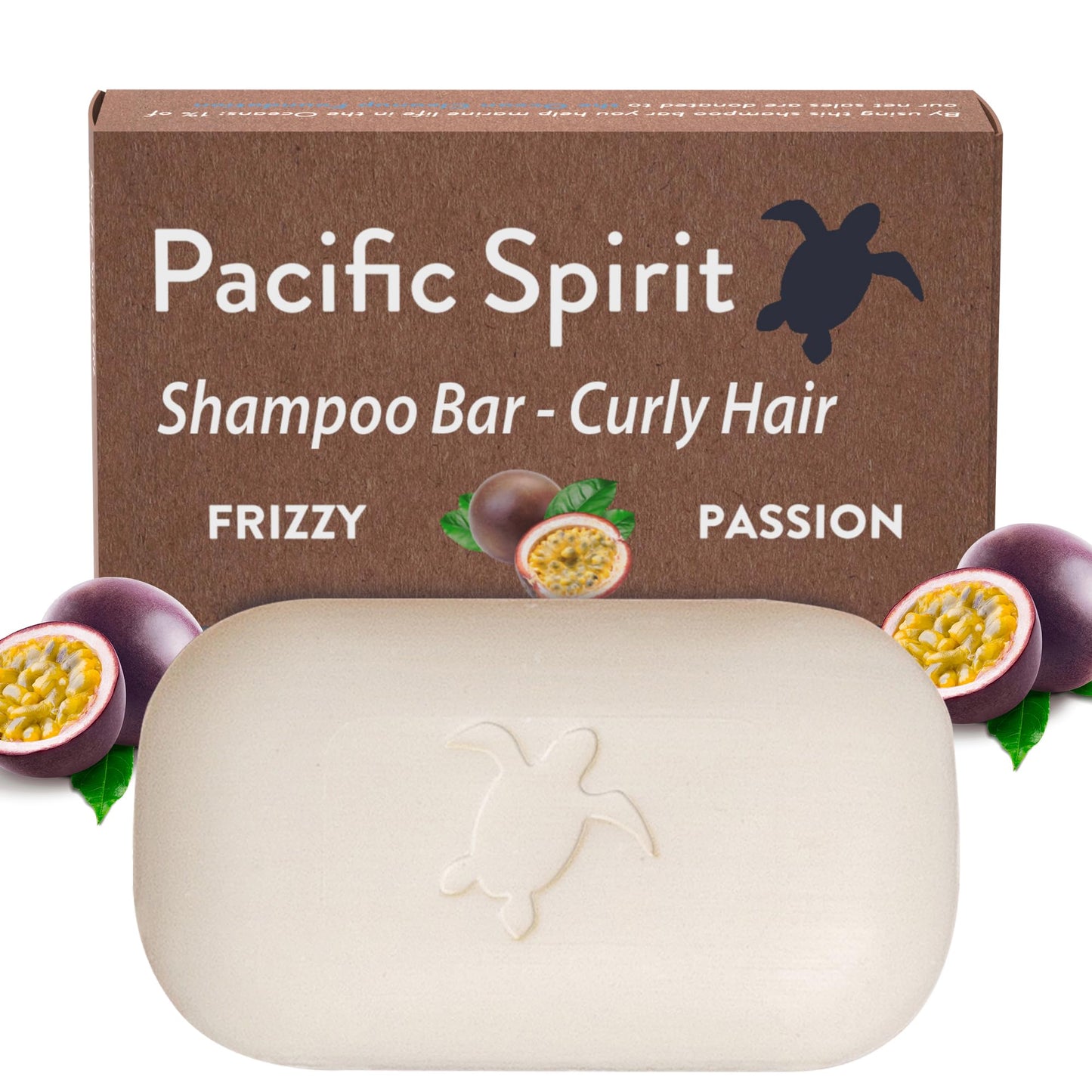 Pacific Spirit Shampoo Bar for Curly & Wavy hair with Coconut Moisturizing and Conditioning - 2 in 1 - Tropical Scent, 3.53 Oz.