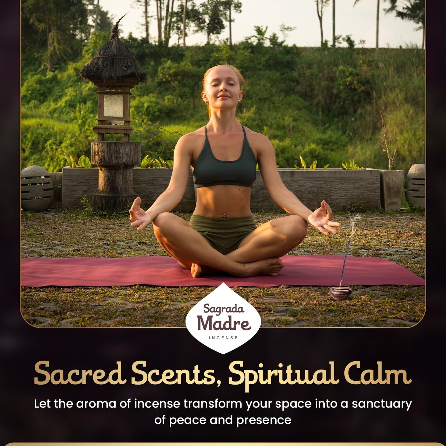 Sagrada Madre - 8 Extra-Durable Maha Masala Incense Sticks - 9” Long Handmade & Thick Aromatherapy Sticks with Rose Petals & Essential Oils for Meditation & Spiritual Harmony - 1 Hour Burn Time