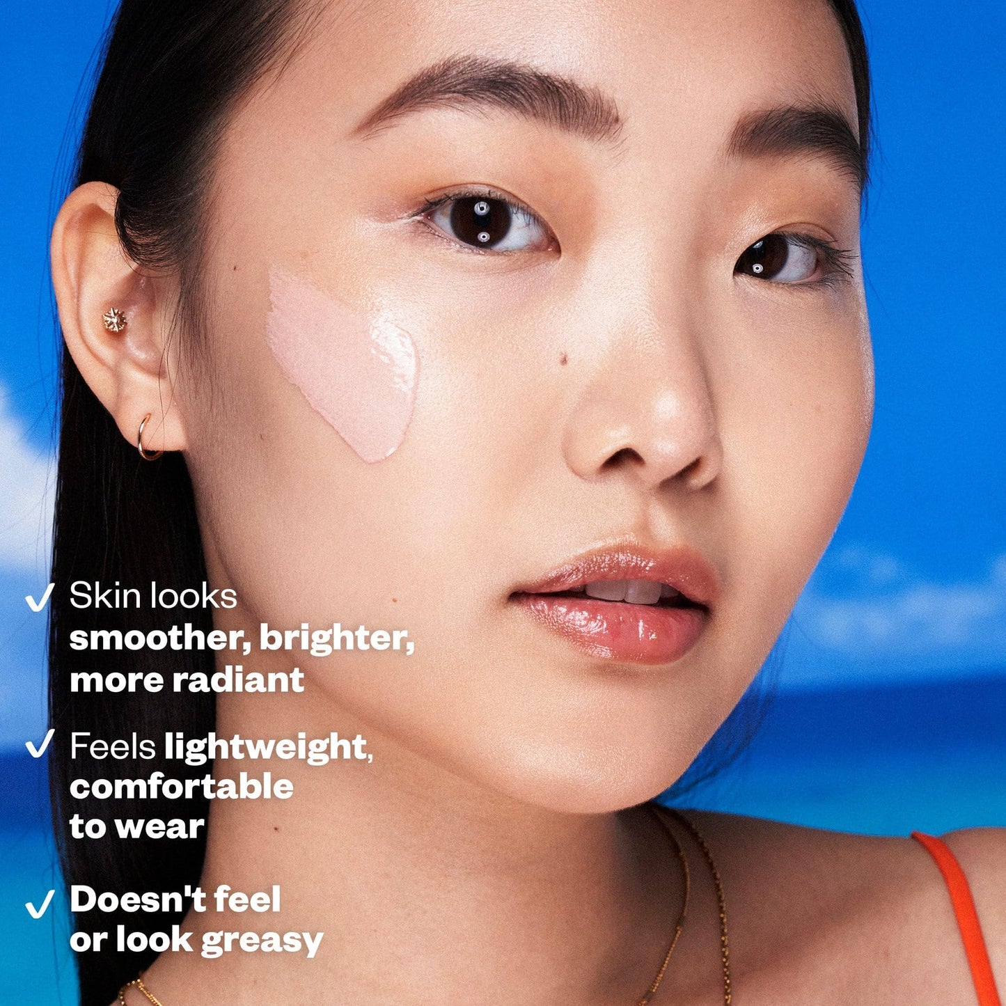 Kosas Mini DreamBeam Mineral Sunscreen SPF 40, Travel Size Face Sunscreen - Lightweight Makeup Base - Radiant Finish, Original, 15ml