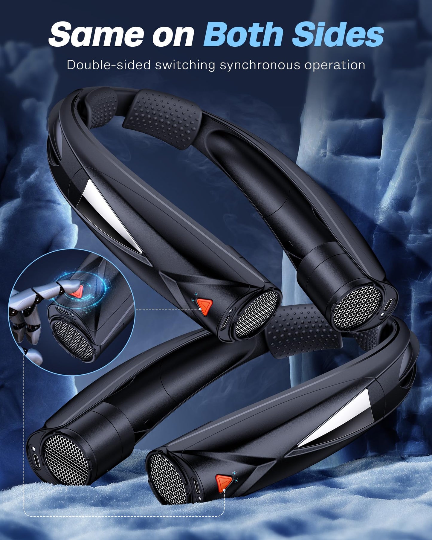 Laimiod Neck Fan - Portable Neck Fan with LED Book Light, 6-20 Hrs Long Battery, 6-Speed Adjustable, USB-C Rechargeable, Hands-Free Wearable Fan, Cooling Personal Fan for Men Women Outdoor Indoor