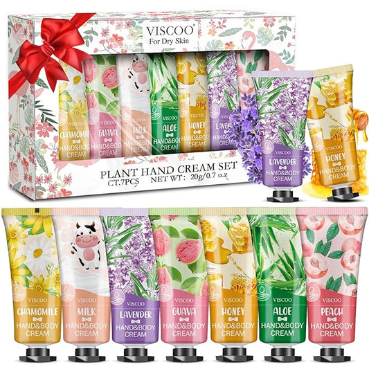 7 Pack Hand Cream Gifts Set for Women,Hand Lotion for Birthday Gifts for Women Teengirls, Bridesmaid Gifts,Thank You Gifts,Mini Moisturizing Hand Lotion Travel Size in Bulk for Dry Cracked Hands