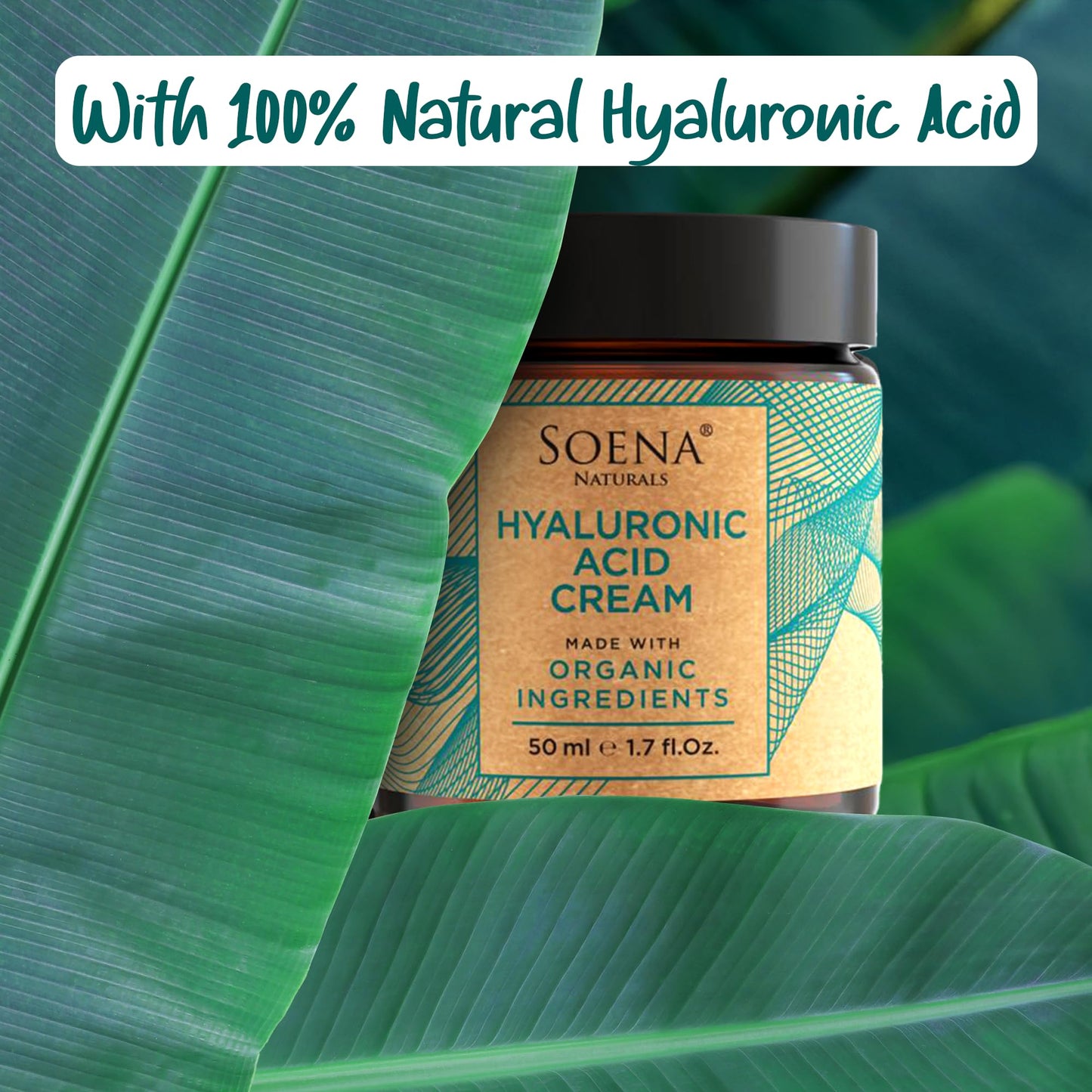 Soena Hyaluronic Acid Cream + Q10 - Quadruple Anti-Wrinkle Complex - Anti-Aging - Day & Night Cream - Highly Dosed Moisturizing Cream - For Face & Decollete