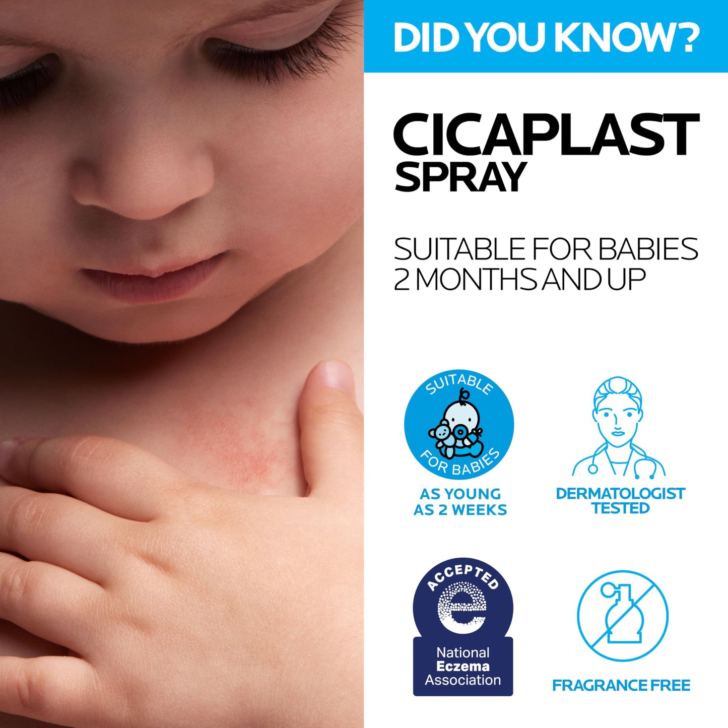 La Roche-Posay Cicaplast B5 Spray With Vitamin B5 Panthenol & Madecassoside, Hydrating Face Mist For Skin Barrier Repair, Soothing Touch-Free Face & Body Spray, Sensitive Skin & Dermatologist Tested