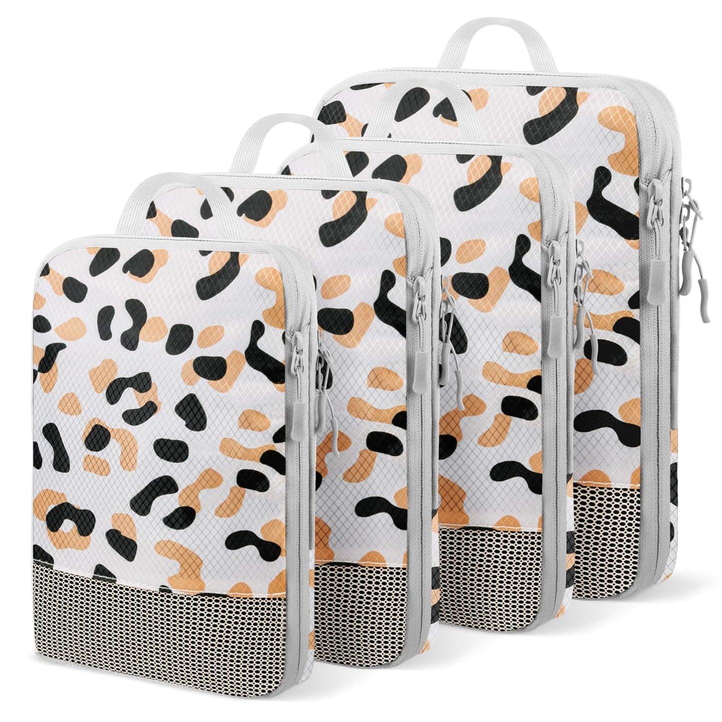 Compression Packing Cubes for Travel 4 Set Luggage Packing Organizer Bag Compressible Expandable Organizer Cubes For Carry On Luggage Suitcase Travel Essentials Accessories for Women Men