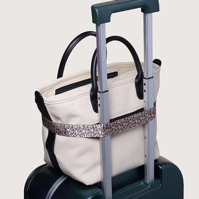 Cincha Mini Travel Belt for Luggage - Stylish & Adjustable Add a Bag Luggage Strap for Carry On Bag - Airport Travel Accessories for Women & Men - As Seen on Shark Tank (Leopard)