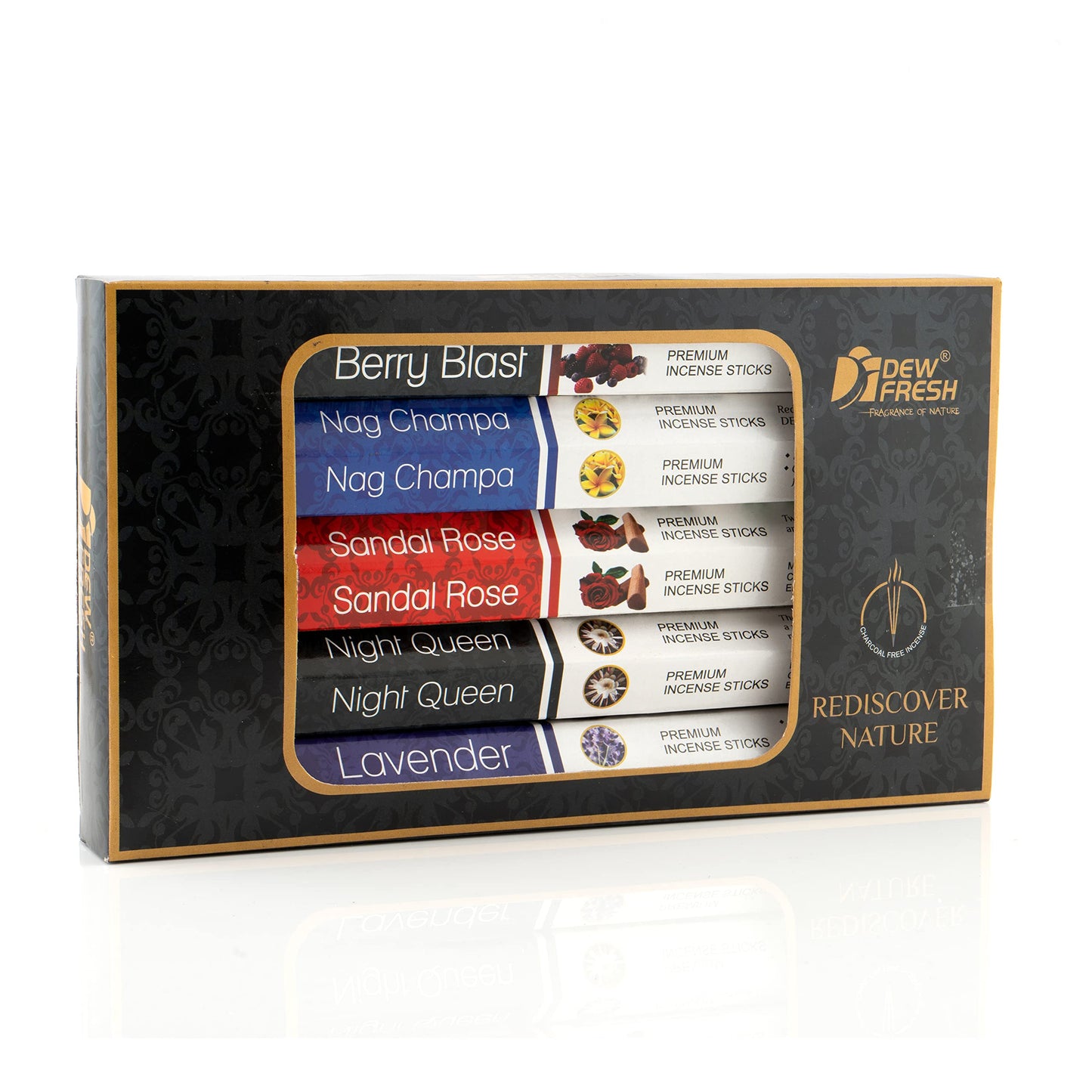 Dew Fresh Premium Hand-Rolled Aromatherapy Incense Sticks - Organic Fragrance for Relaxation and Meditation Pack of 5 (Relaxing)