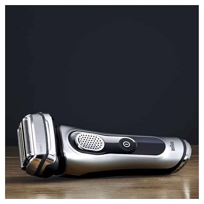 Braun Electric Razor for Men Foil Shaver with Precision Beard Trimmer, Rechargeable, Wet & Dry, Clean & Charge Station and Leather Travel Case, 6 Piece Set