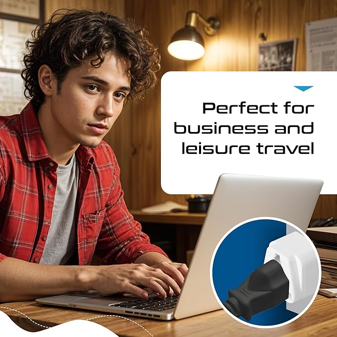 Ceptics Italy Power Adapter, Type L plug adapter, Universal Travel Adapter Chile, Italy travel adapter plug perfect for Rome, Lybia, Tunisia, Uruguay, GP-12A - White (3 Pack)