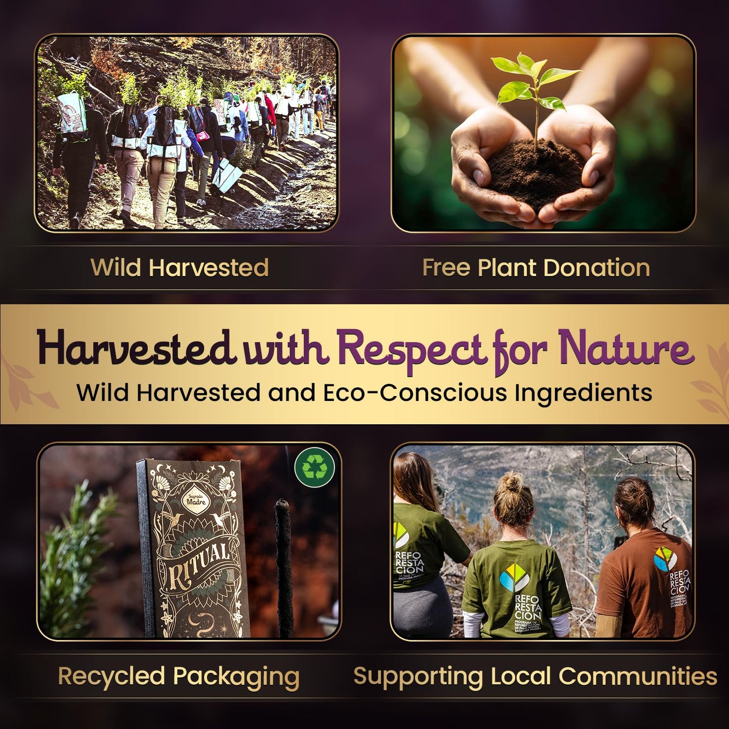 Sagrada Madre - 8 Extra-Durable Maha Masala Incense Sticks - 9” Long Handmade & Thick Aromatherapy Sticks with Rose Petals & Essential Oils for Meditation & Spiritual Harmony - 1 Hour Burn Time