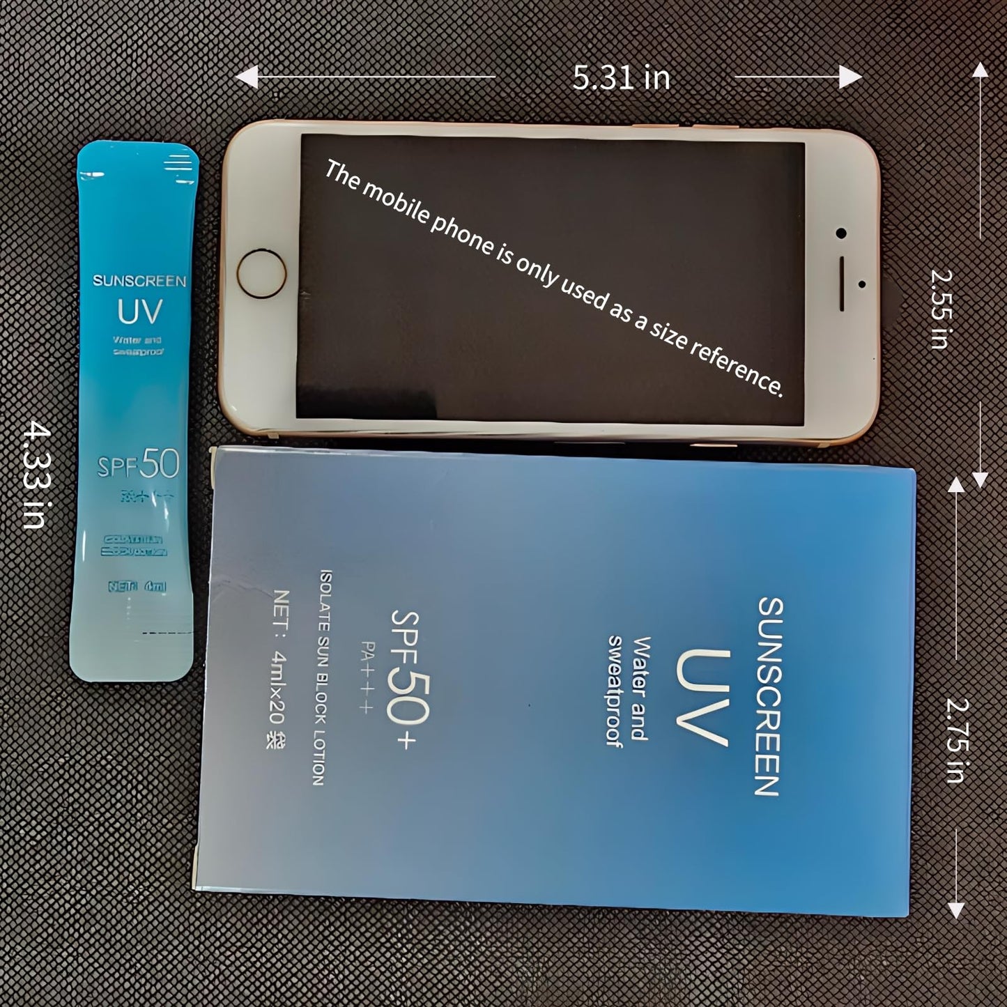 20PCS Mini Sunscreen with Hyaluronic Acid, SPF50+ PA+++ Travel Size Sunscreen Bulk (4ml Each), Lightweight & Non-Greasy & Hydrating, Waterproof Face & Body Sunscreen for Outdoor, Vacation, Daily Use