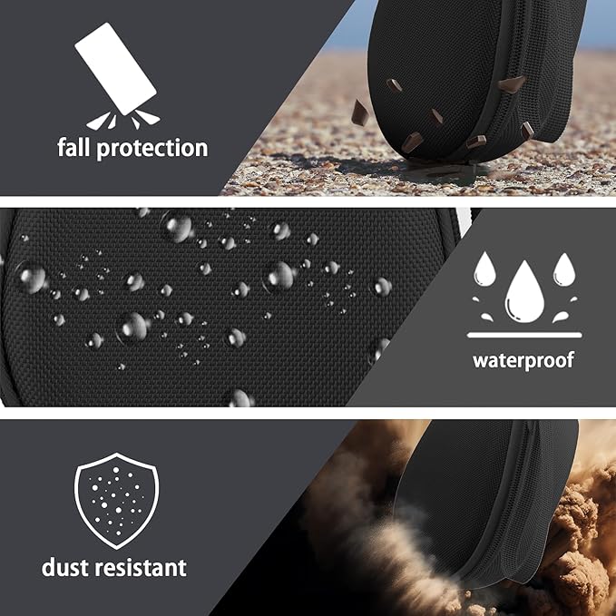 co2CREA Hard Case for SHOKZ New OpenRun Pro 2/1/Mini, OpenRun Standard/Mini, OpenMove, OpenSwim Pro, OpenSwim, Compatible with All SHOKZ Open-Ear Bone Conduction Sport Headphones, Black Case