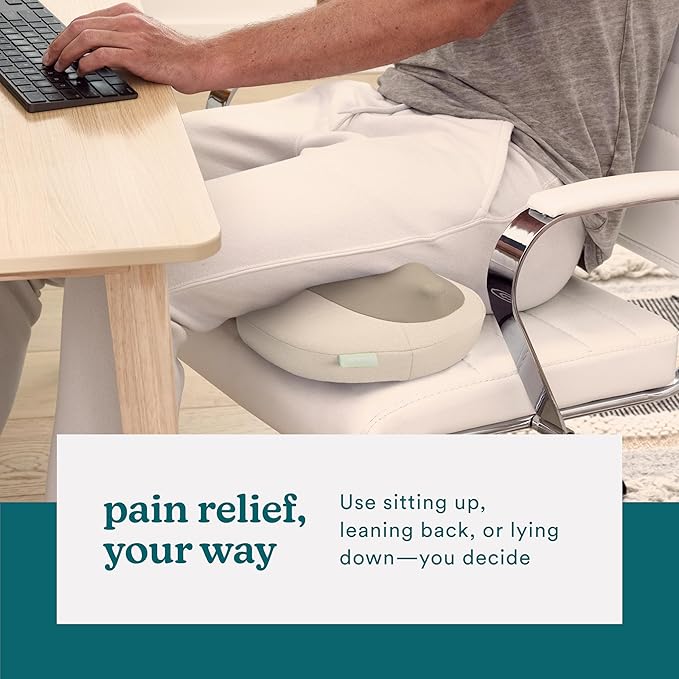 Homedics Heated Shiatsu Massage Pillow for Neck, Back and Shoulder Pain. Portable, Cordless Deep Tissue Massager. Create Your Own Massage Chair, for Bed, Floor, or Couch