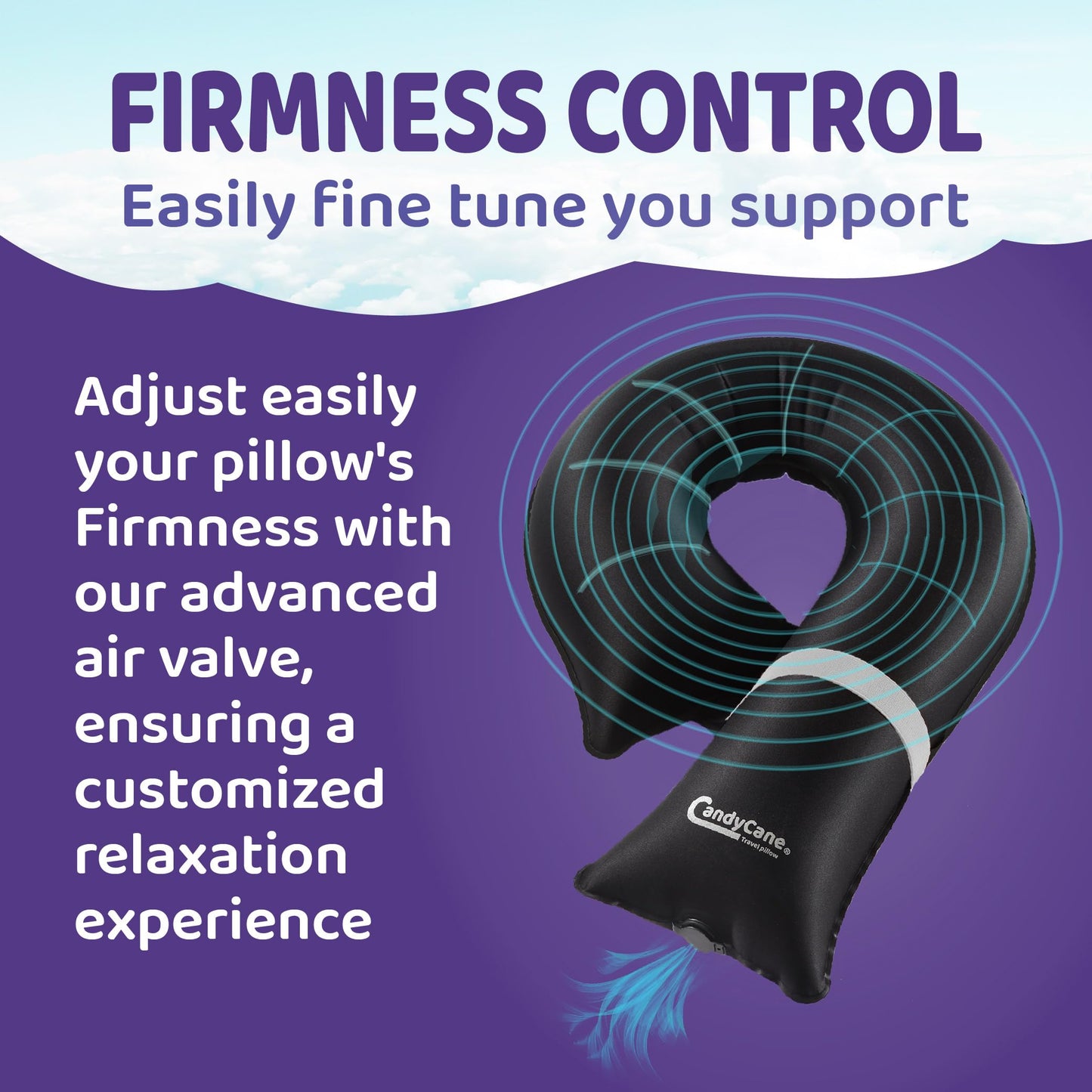 Inflatable Travel Pillow for Airplanes, Cars & Home – Adjustable Neck, Head & Chin Support – 360° J-Shaped Design – Blow Up Travel Pillow for Sleeping on Plane – Compact & Eco-Friendly