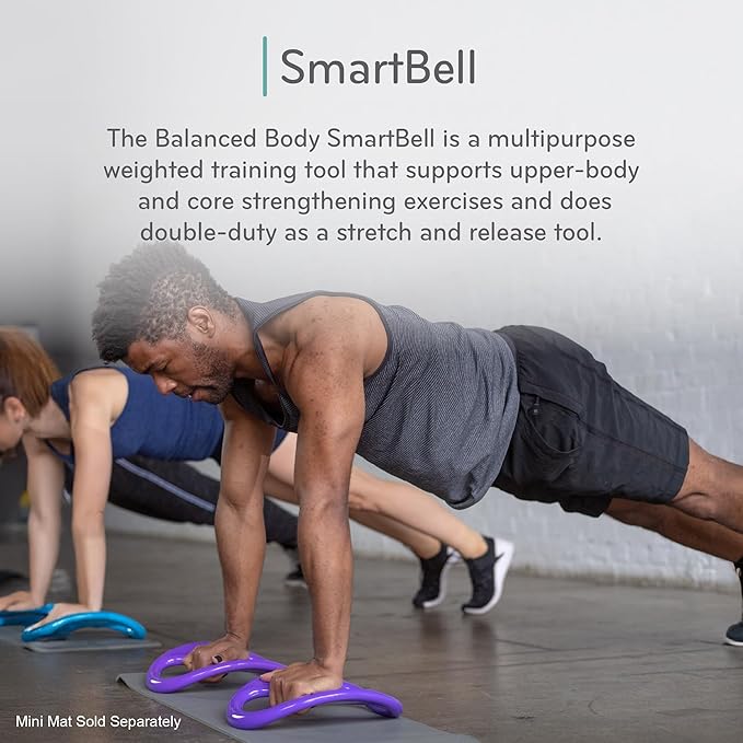 Balanced Body SmartBell Ergonomic Two-Handed Pilates Exercise Weight, Pilates Dumbbell, Exercise Equipment for Home Gym or Pilates Studio Use
