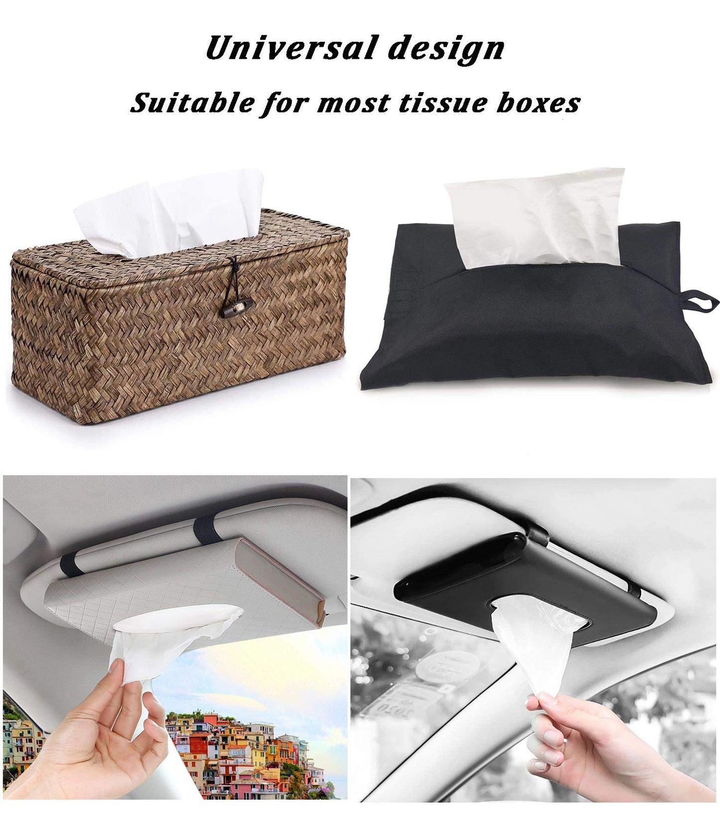 Carstuus Car Tissue Refill, Disposable Facial Tissues, Disposable Face Towel, Facial Tissues Travel Size Pack for Car or Purse, 12 Packets, 360 Sheets, Soft and Comfortable