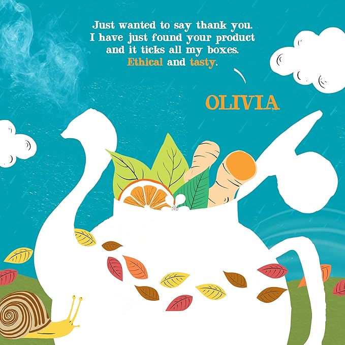 Clipper Tea, Orange & Turmeric, Organic Tea with Licorice Root, Orange Peel and Hibiscus, Plant Based Herbal Tea, Caffeine Free British Tea, 6 Pack, 120 Unbleached Tea Bags