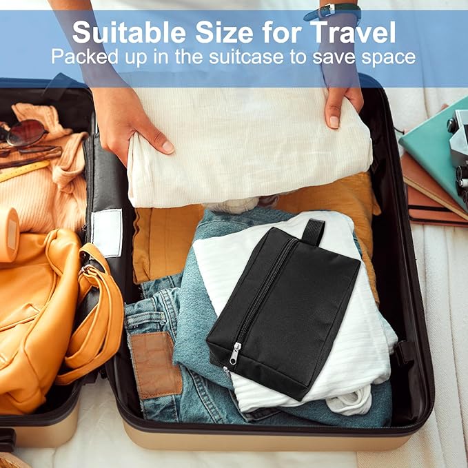 6 PCS Travel Toiletry Bag for Women and Men, Travel Pouch, Large Shaving Bag, Portable Grooming Bag, Foldable Storage Bags with Handle for Cosmetics Toiletries Tools, 6 Colors