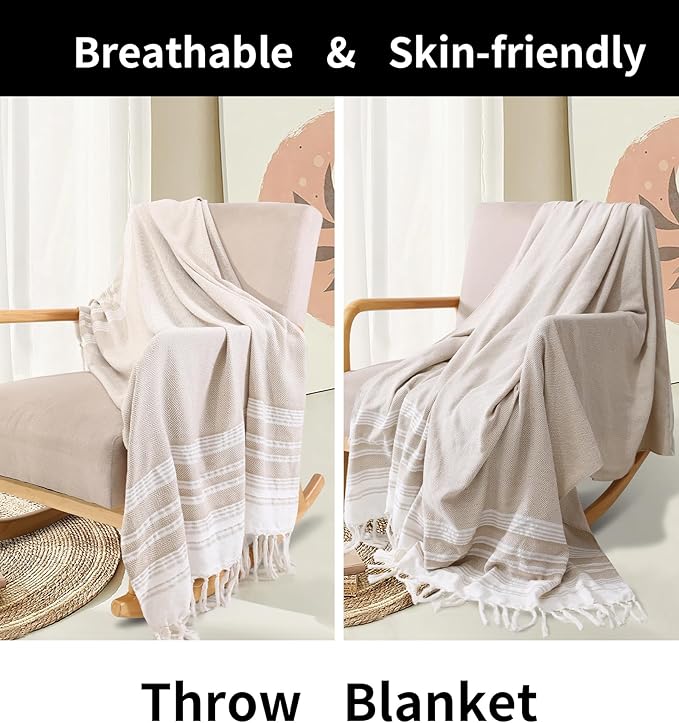 Large Throw Blanket Yoga Blanket Turkish Beach Towel Mens Birthday Gift Ideas Dad Father Day Husband Brother Uncle Boyfriend Male Boss Grandpa Him Appreciation Thank You Retirement 60th 50th 40th 30th