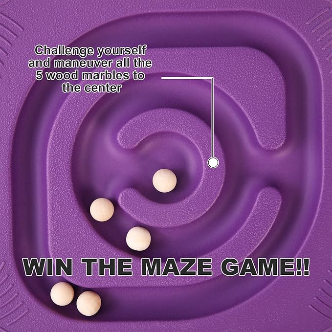 Kids Maze Balance Board - Wobble Trainer for Ski Surf Snowboard, Non-Slip Sensory Rocker Ages 3-12, Core Therapy & Skate Prep