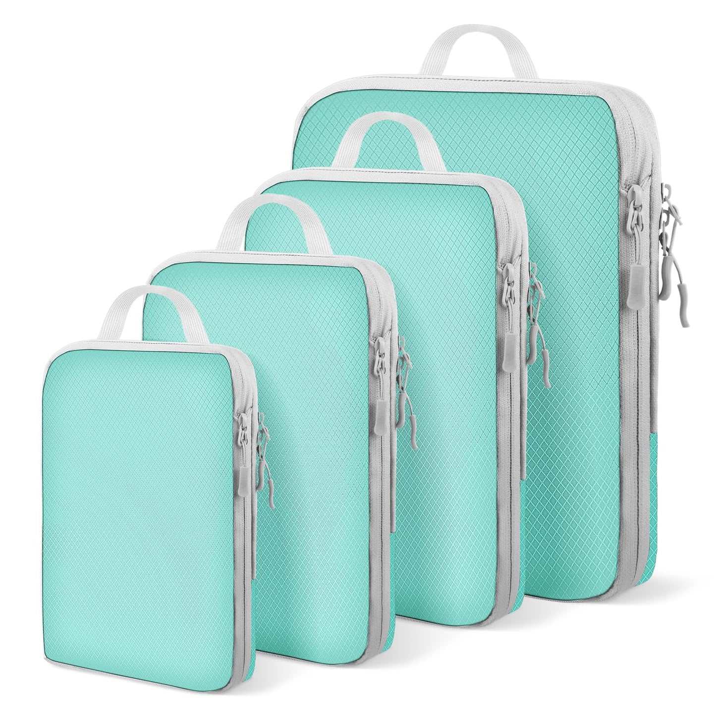 Compression Packing Cubes for Travel 4 Set Luggage Packing Organizer Bag Compressible Expandable Organizer Cubes For Carry On Luggage Suitcase Travel Essentials Accessories for Women Men