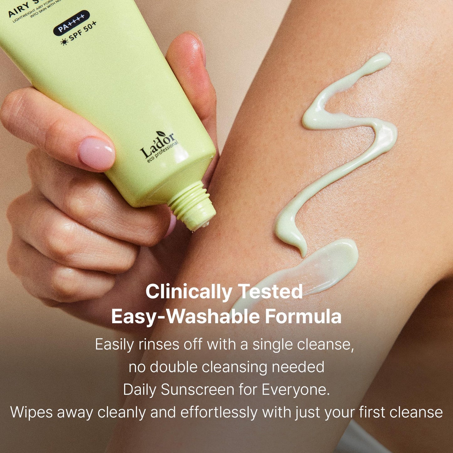 La'dor Tamanu Airy Sunscreen Daily UV Defense Invisible Lightweight Airy Fit Finish No White Cast Non-greasy Non-oily Hydrating SPF 50+ PA++++ Sun Protection Care Korean Skincare