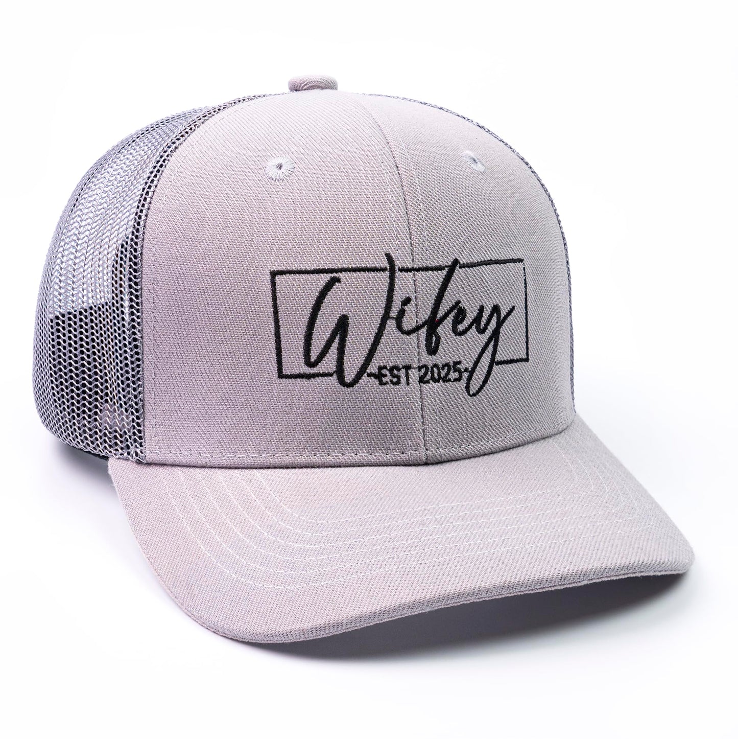 68LDROOTER Hubby & Wifey EST 2025 Trucker Hat Set – Matching Hats for Couples, Bridal Shower Gifts, Wedding Keepsakes, Newlywed for Him & Her