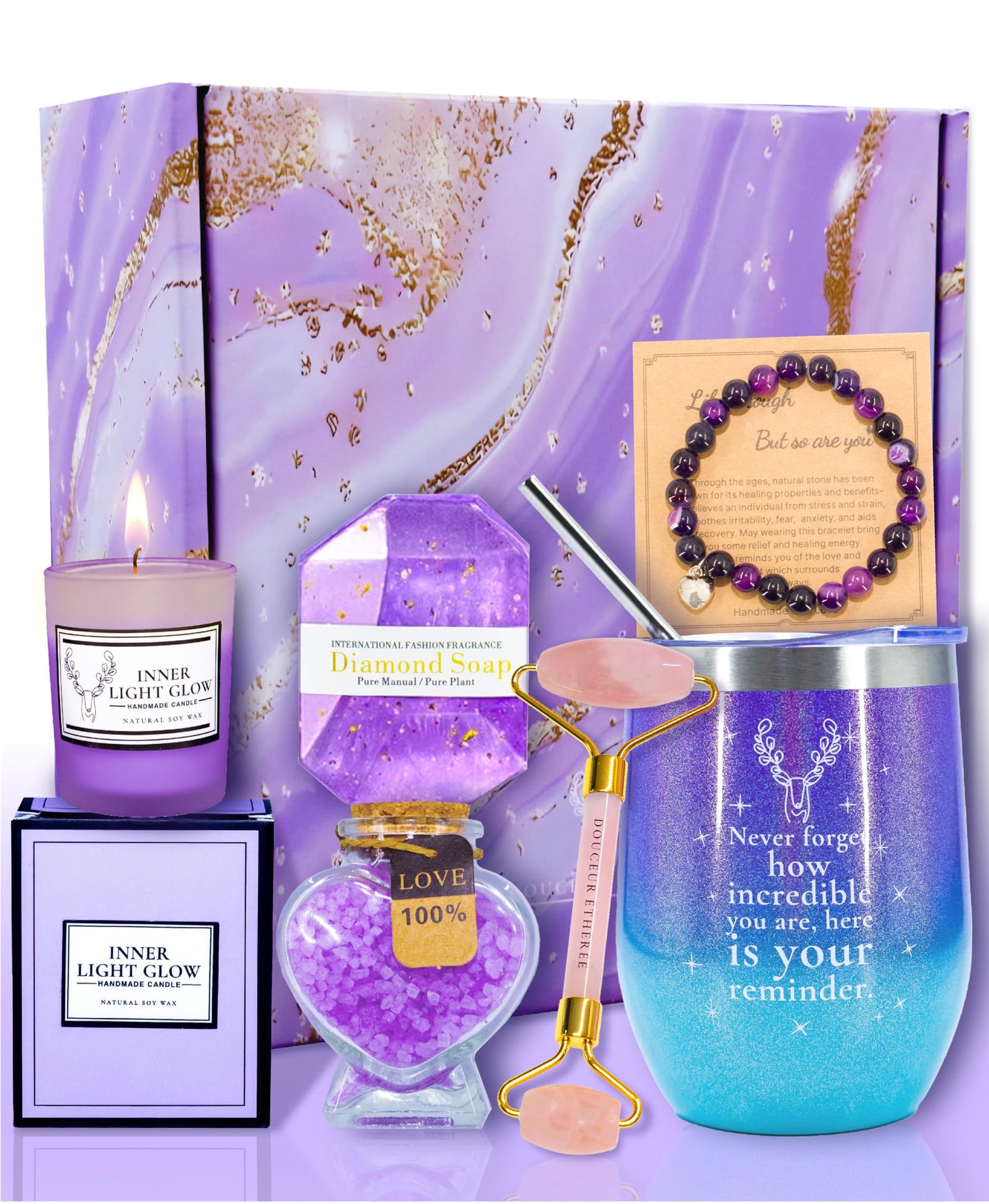 Douceur éthérée Gifts for Women, Birthday Gifts for Women, Valentine's Day Gift, Birthday Gifts, Lavender Spa Gift Set, Valentines Gifts, Gifts for Girlfriend, Wife Gifts,