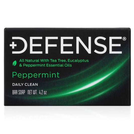 Defense Soap 12pk All Natural Peppermint Bar Soap for Men | Made by Wrestlers with Tea Tree Oil & Eucalyptus Oil to Promote Healthy Skin