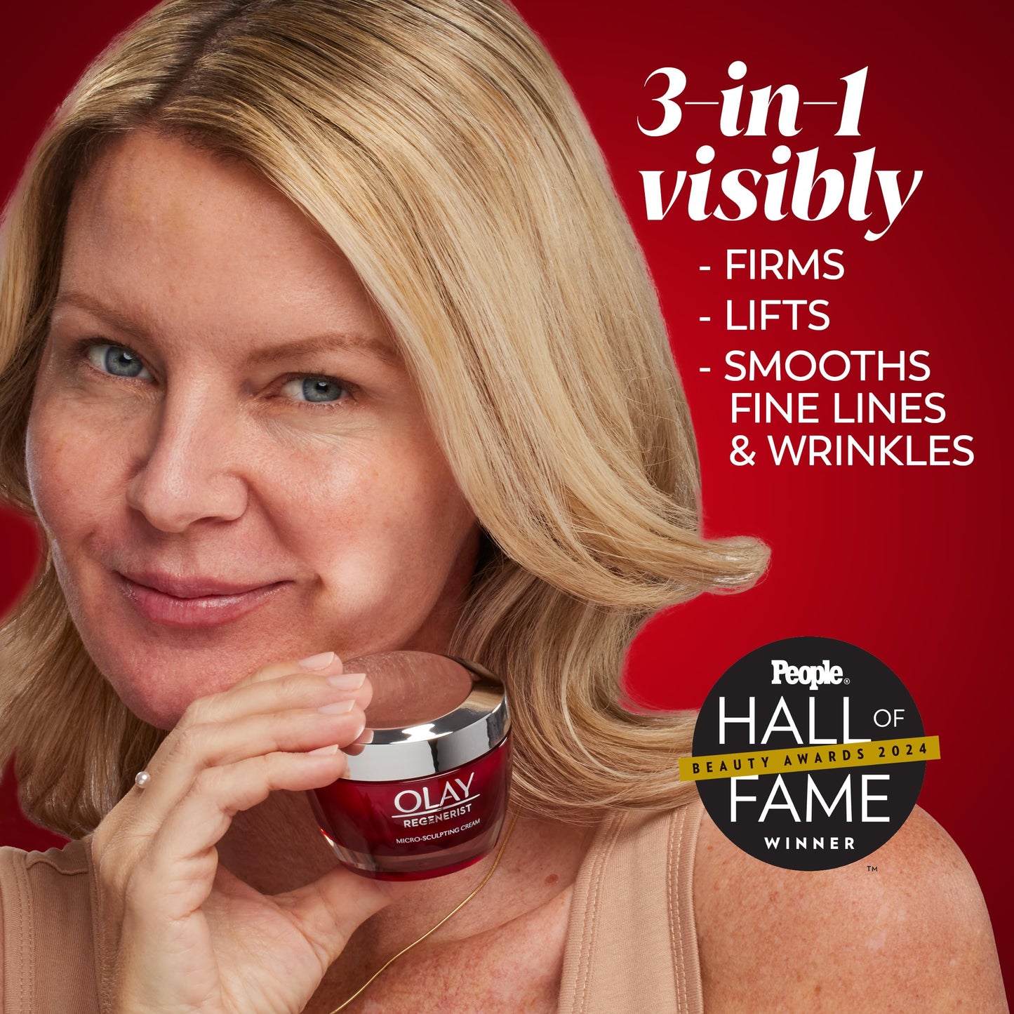 Olay Face Moisturizer, Regenerist Micro-Sculpting Facial Cream for Women - Instant Hydration, Anti-Aging, Anti-Wrinkle, Firming Skin Care - Hyaluronic Acid, Niacinamide, Amino Peptides, 1.7 Oz