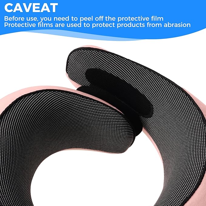 Travel Pillow,Travel Neck Pillows for Airplanes,Comfortable Breathable Cover,Memory Foam 360 Degree Support Stowable Pillows,Ideal Accessory for Sleeping Offices and Cars (Pink)
