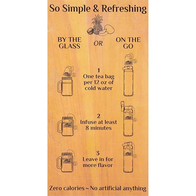 Bigelow Botanicals Pineapple Coconut Mango, Caffeine Free Herbal Tea with Pineapple and Coconut Flavor, 18 Count (Pack of 6), 108 Total Tea Bags