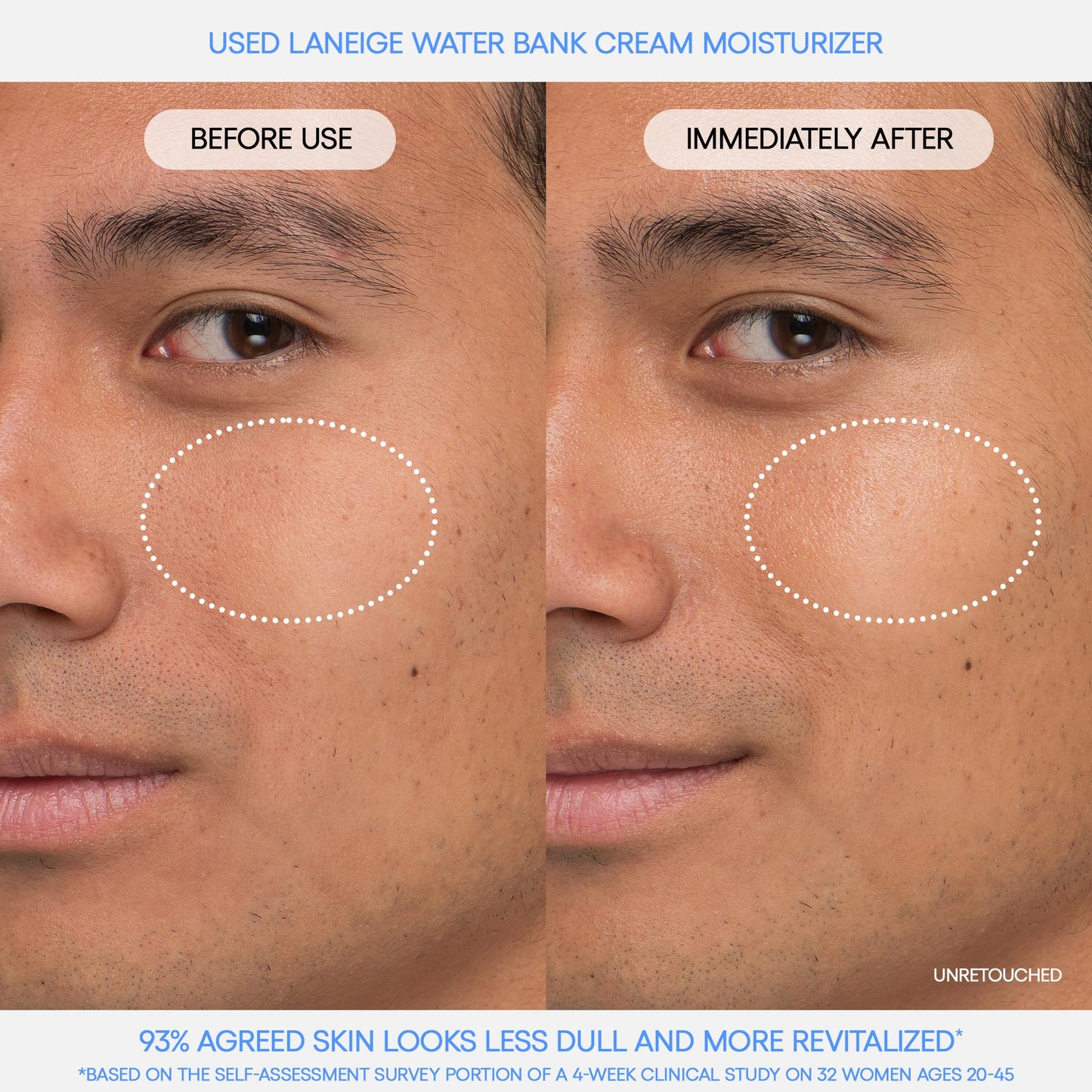 LANEIGE Water Bank Blue Hyaluronic Cream Moisturizer Mini: Hydrating Korean Face Cream with Squalane & Ceramide for Skin Barrier Support, Dermatologist-Tested