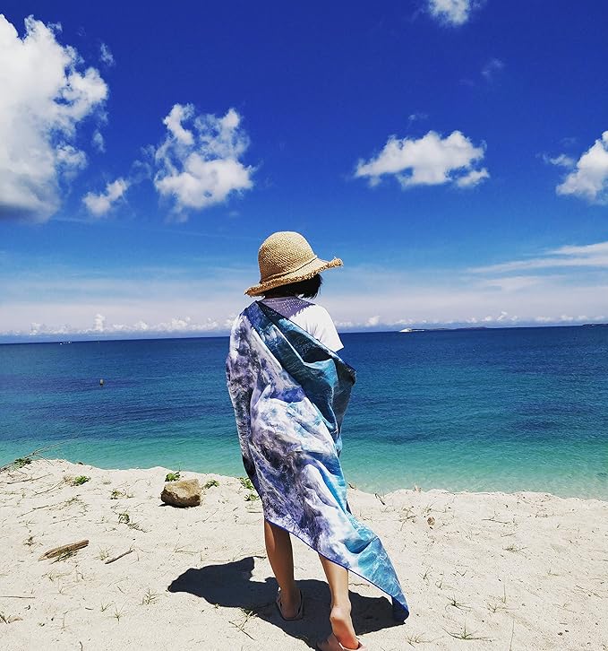 4Monster Microfiber Beach Towel Quick Dry,Super Absorbent Lightweight Travel Towel for Swimmers, Sand Free Camping Towel, Beach Towels for Pool,Swim,Water Sports,Yoga