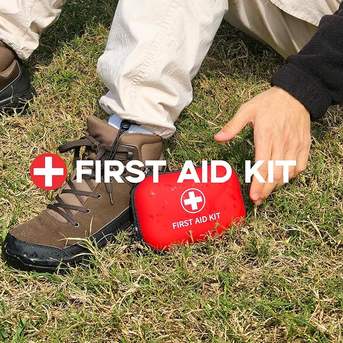 138 Pcs Mini First Aid Kit Travel Size, TSA Approved Small First Aid Kit for Car, Hiking & Home, Compact Travel Medicine Kit, Med Kit