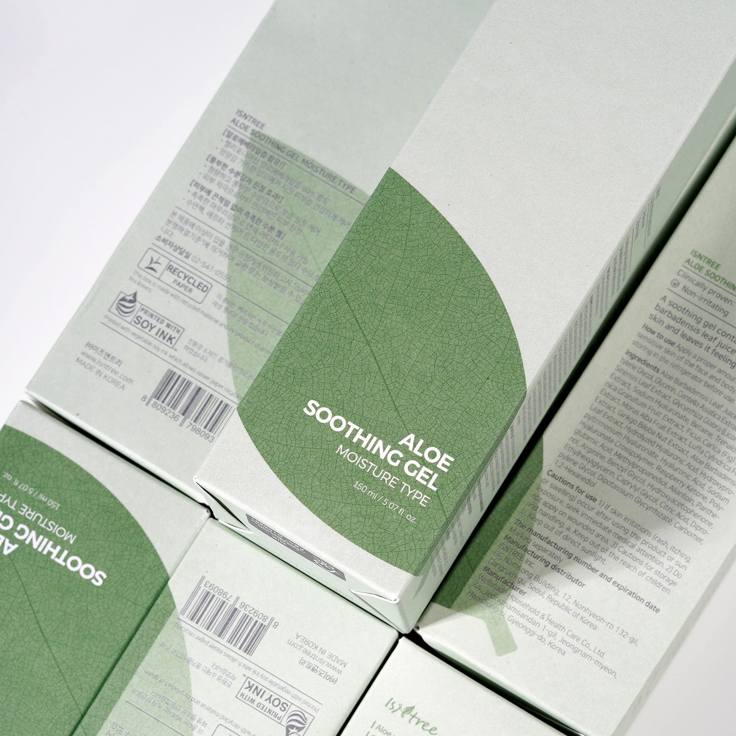 IsNtree Aloe Soothing Gel, Moisture 150ml, 5.07 fl.oz | Aloe vera 80% | Comforts sensitive skin | Refreshes & Hydrates the skin