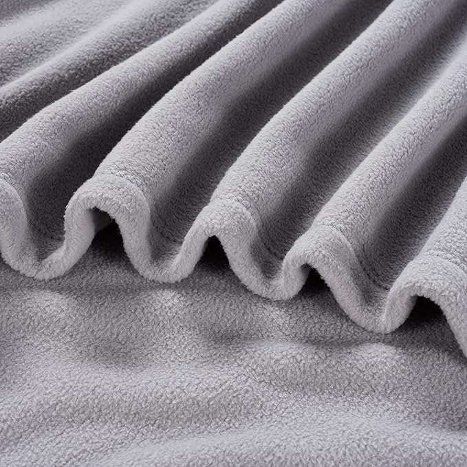 Berkshire Blanket Microfleece King Size Bed Blanket Chateau Gray,Lightweight Soft Breathable Plush Micro Fleece Blanket for Bed Couch Sofa,90x108 Inches