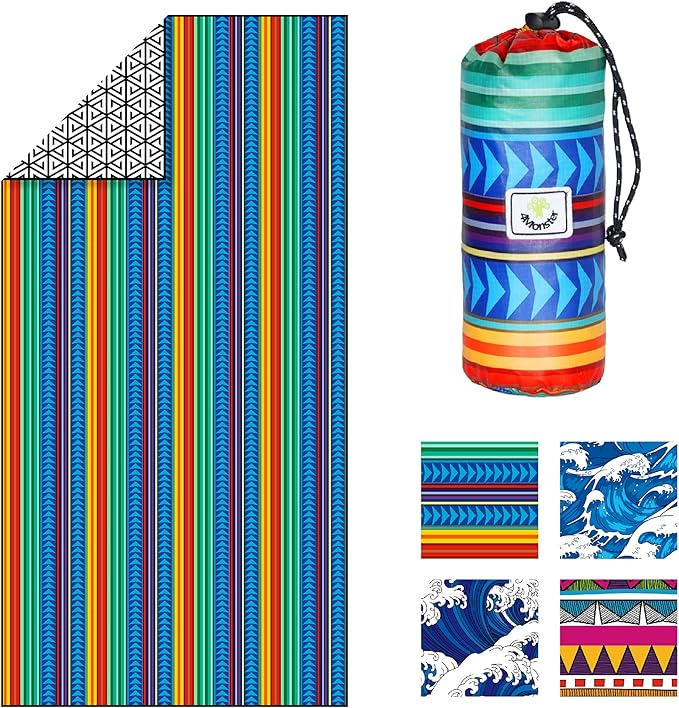 4Monster Microfiber Beach Towel Quick Dry,Super Absorbent Lightweight Travel Towel for Swimmers, Sand Free Camping Towel, Beach Towels for Pool,Swim,Water Sports,Yoga