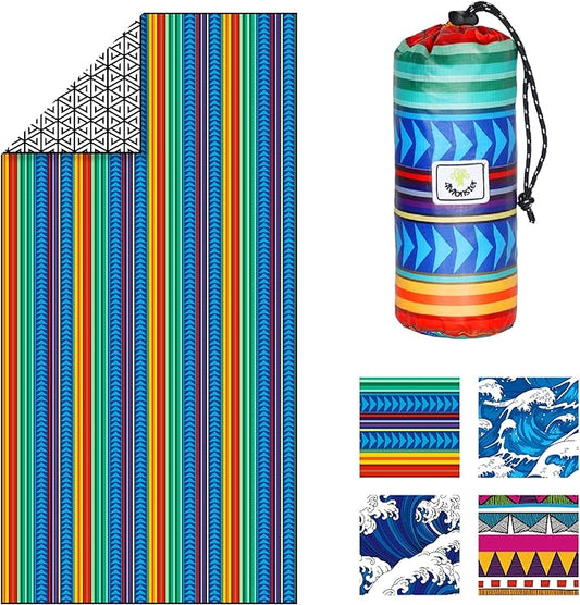 4Monster Microfiber Beach Towel Quick Dry,Super Absorbent Lightweight Travel Towel for Swimmers, Sand Free Camping Towel, Beach Towels for Pool,Swim,Water Sports,Yoga