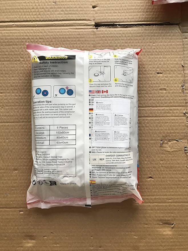 BoxLegend Vacuum Storage Bags 10 Combo Vacuum Pack Bags Space Saving Double Zipper Seal & Leak Valve Reusable for Clothes Pillow Comforters Bedding,2XL, 2L, 6S, 1 Large Pump