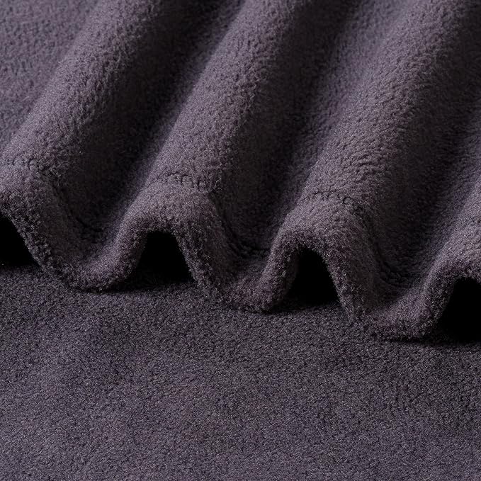 Berkshire Blanket Microfleece Twin Size Bed Blanket Black,Lightweight Soft Breathable Plush Micro Fleece Blanket for Bed Couch Sofa,60x92 Inches
